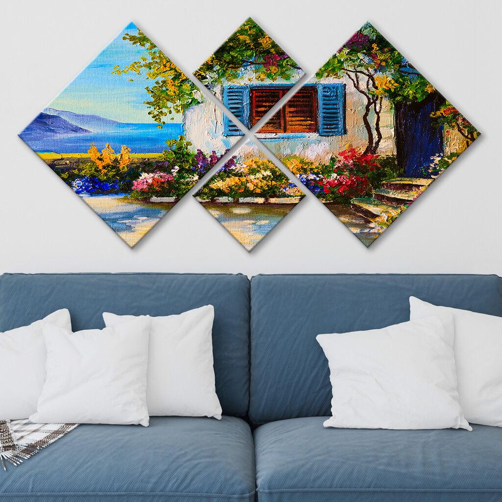 Слика Wallity 4MDF69323317, 60x115 см, 4 дела