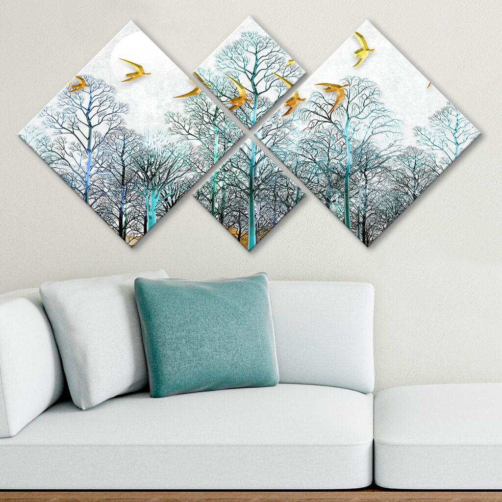 Слика Wallity 4MDF1715299114, 60x115 см, 4 дела