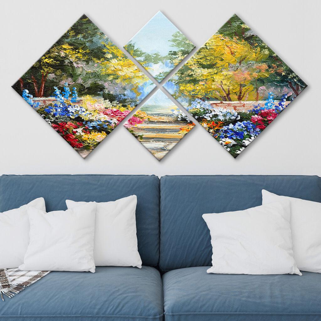 Слика Wallity 4MDF75470429, 60x115 см, 4 дела