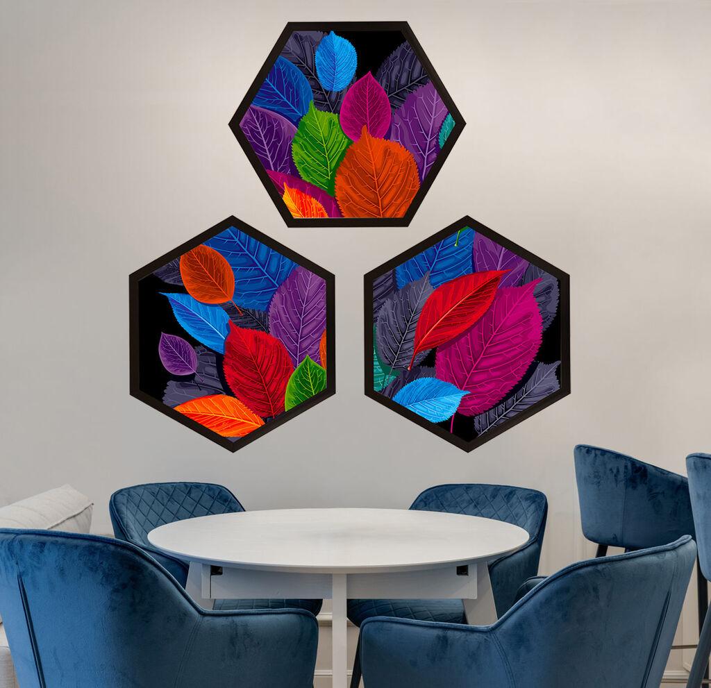 Wallity врамена слика 6GEN79077301, 35x35 см, 3 дела