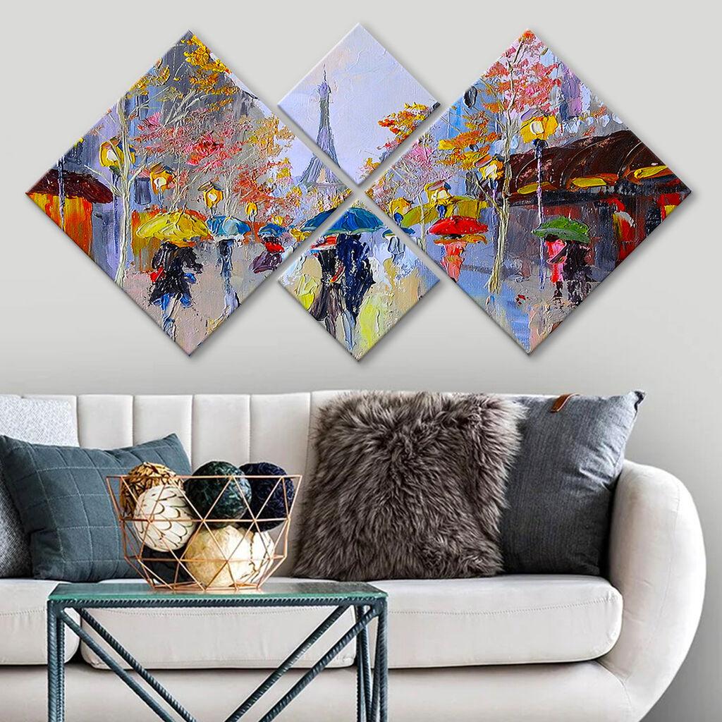 Слика Wallity 4MDF246961234, 60x115 см, 4 дела