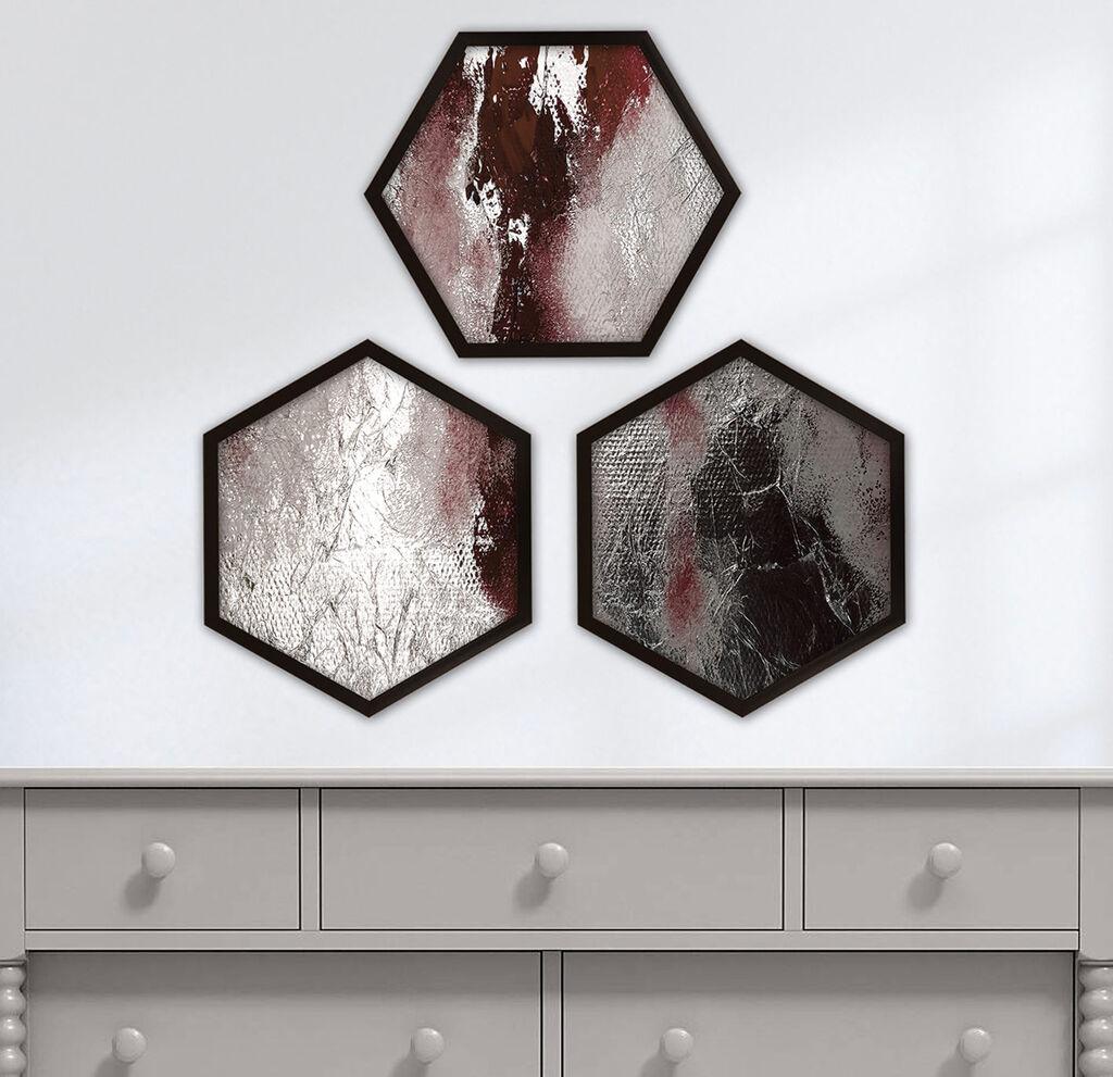 Wallity врамена слика 6GEN1215380, 35x35 см, 3 дела