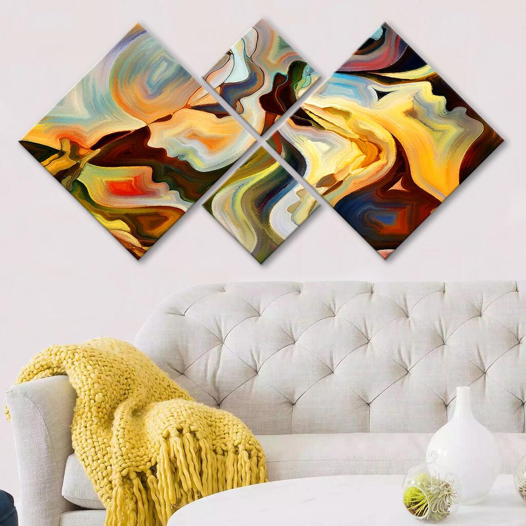 Слика Wallity 4MDF230711539, 60x115 см, 4 дела