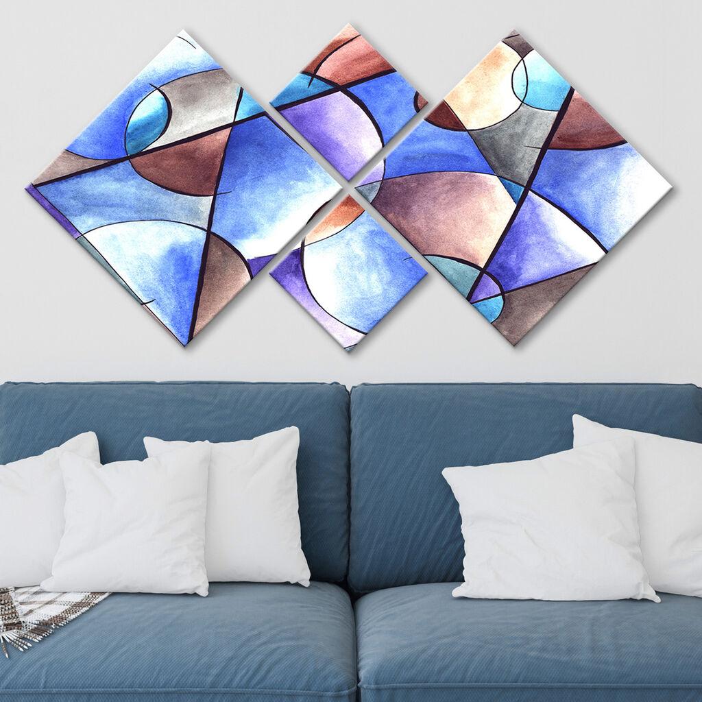 Слика Wallity 4MDF358059629, 60x115 см, 4 дела