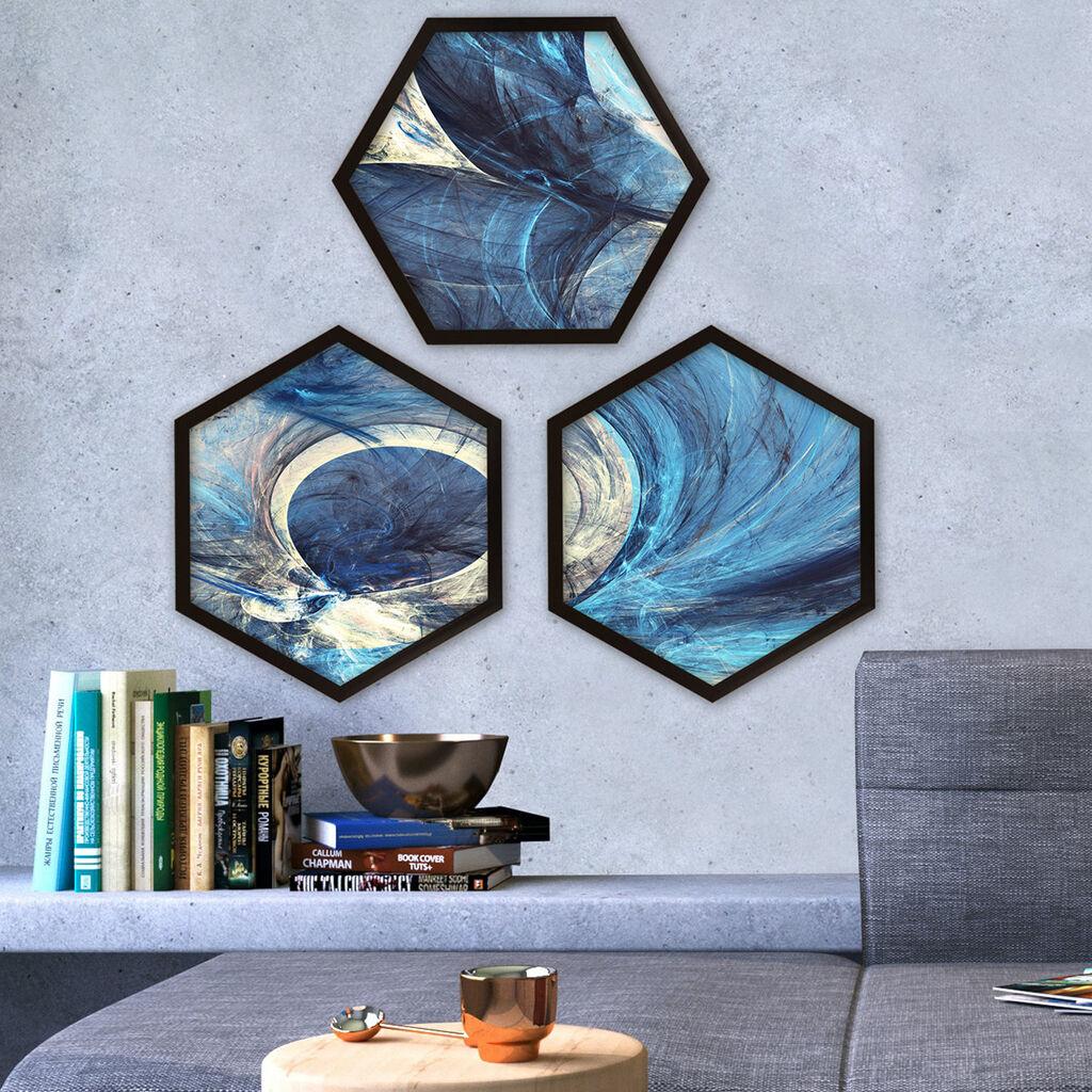 Wallity врамена слика 6GEN586492415, 35x35 см, 3 дела