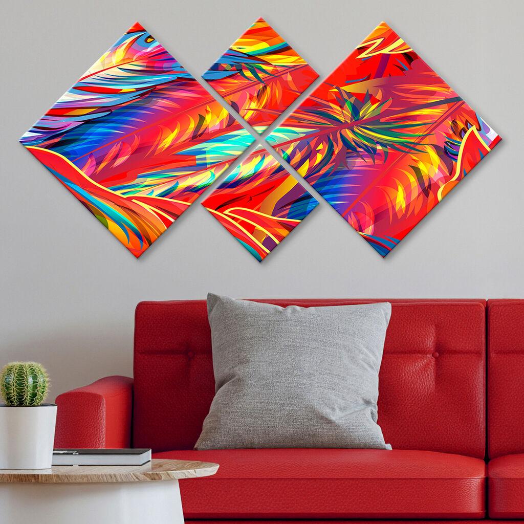 Слика Wallity 4MDF5244905, 60x115 см, 4 дела