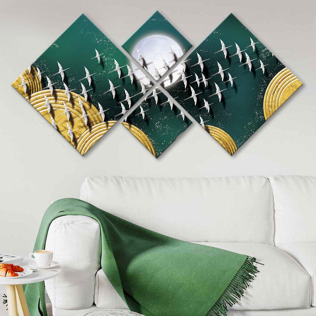 Слика Wallity 4MDF1735148039, 60x115 см, 4 дела