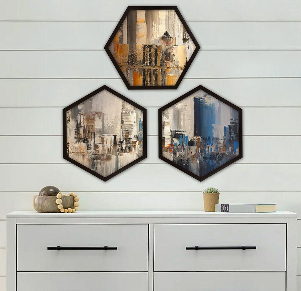 Wallity врамена слика 6GEN1420135, 35x35 см, 3 дела