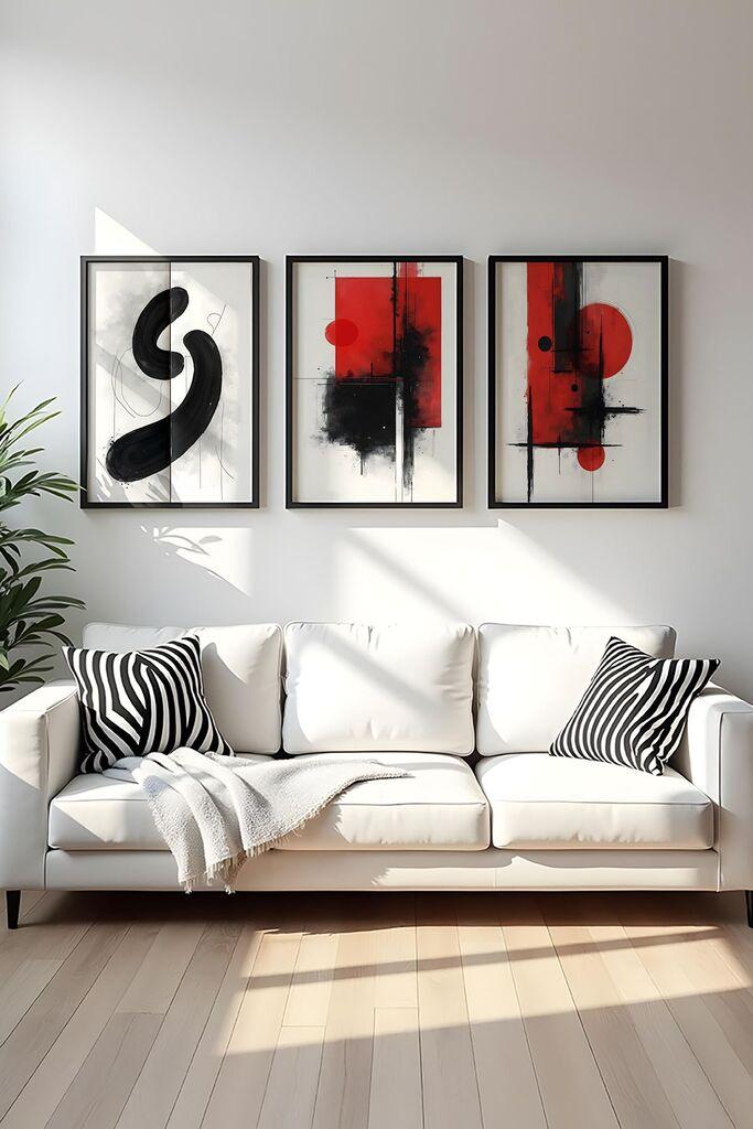 Слика во рамка Wallity Huhu444, 20x30 см, 3 дела