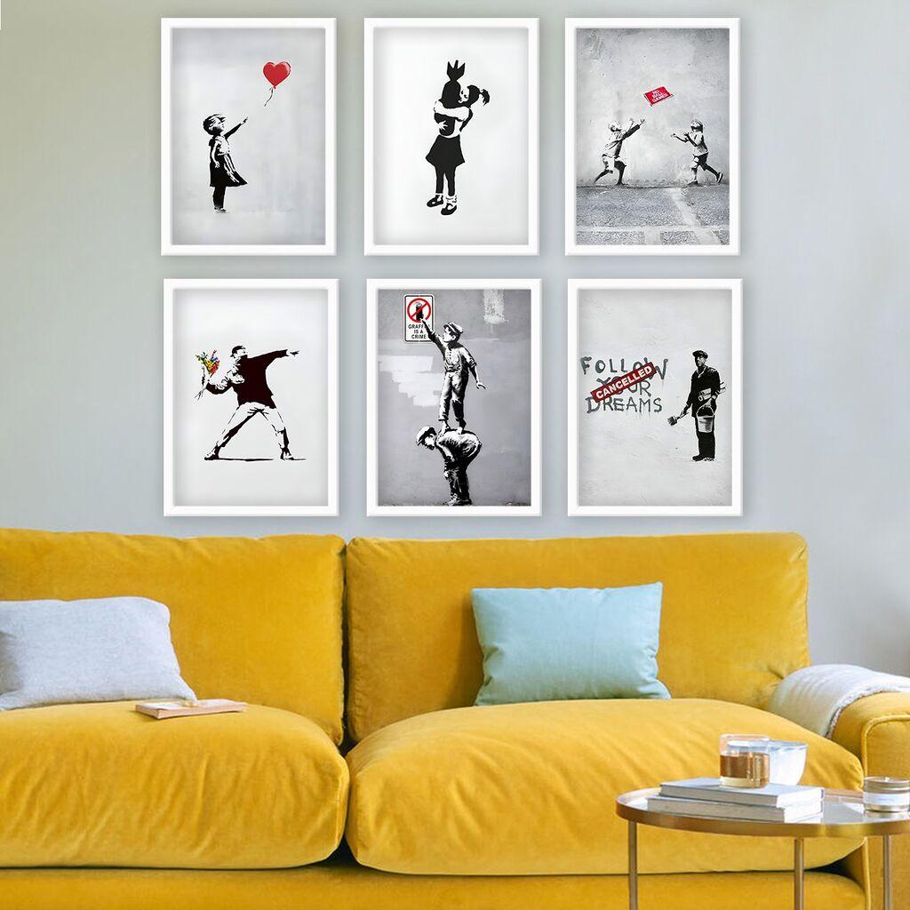 Слика во рамка Wallity 6SC9618_2530, 25x30 см, 6 дела