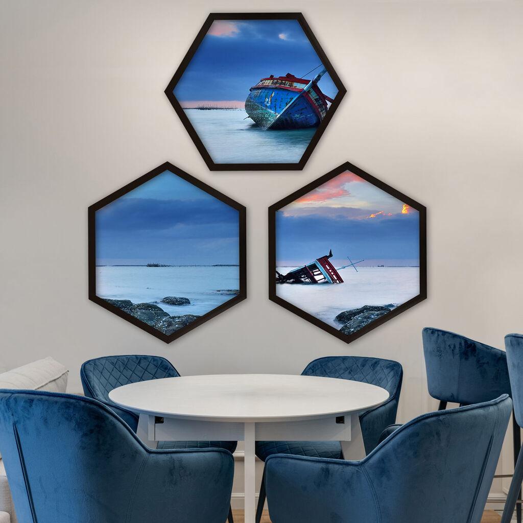 Wallity врамена слика 6GEN211403599, 35x35 см, 3 дела