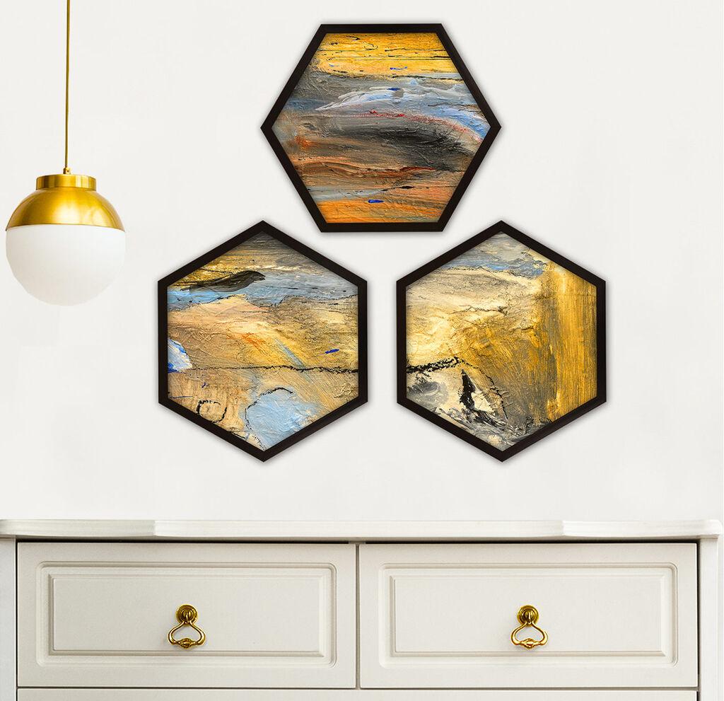 Wallity врамена слика 6GEN1119024, 35x35 см, 3 дела