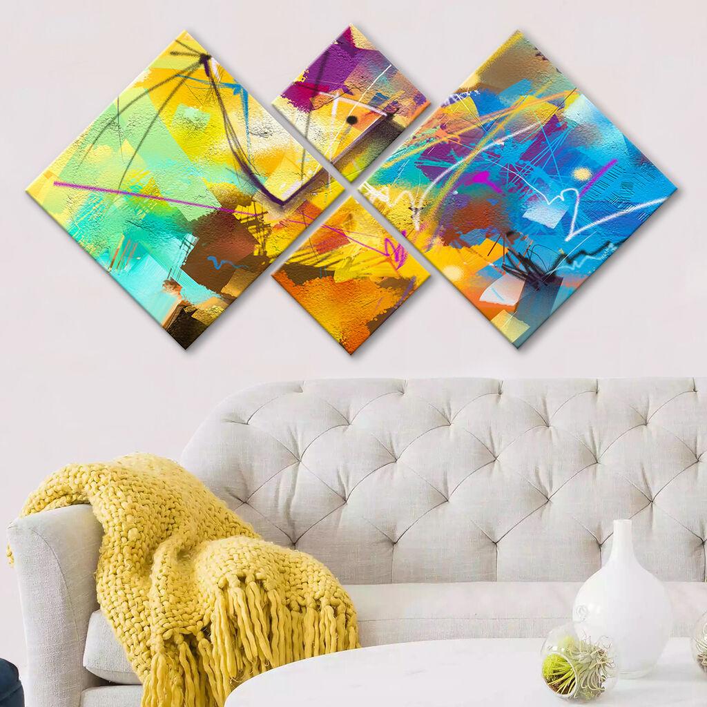 Слика Wallity 4MDF664007500, 60x115 см, 4 дела