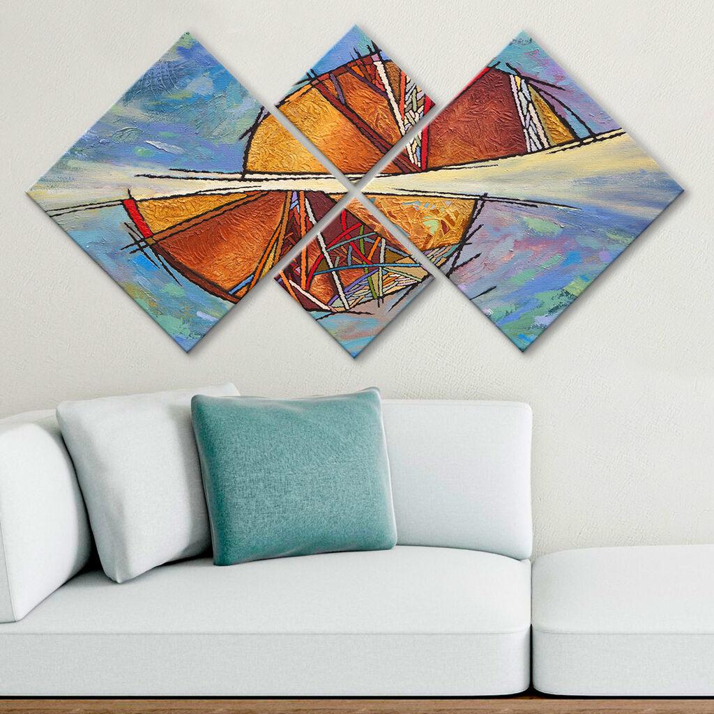 Слика Wallity 4MDF84964591, 60x115 см, 4 дела