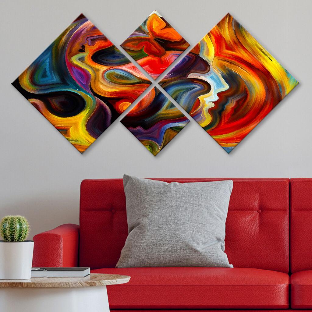 Слика Wallity 4MDF284534675, 60x115 см, 4 дела