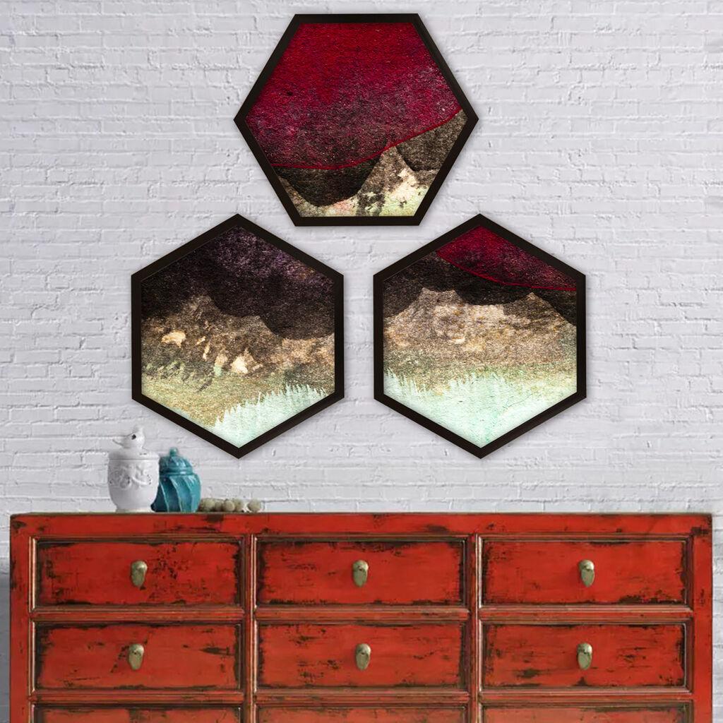 Wallity врамена слика 6GEN589822163, 35x35 см, 3 дела