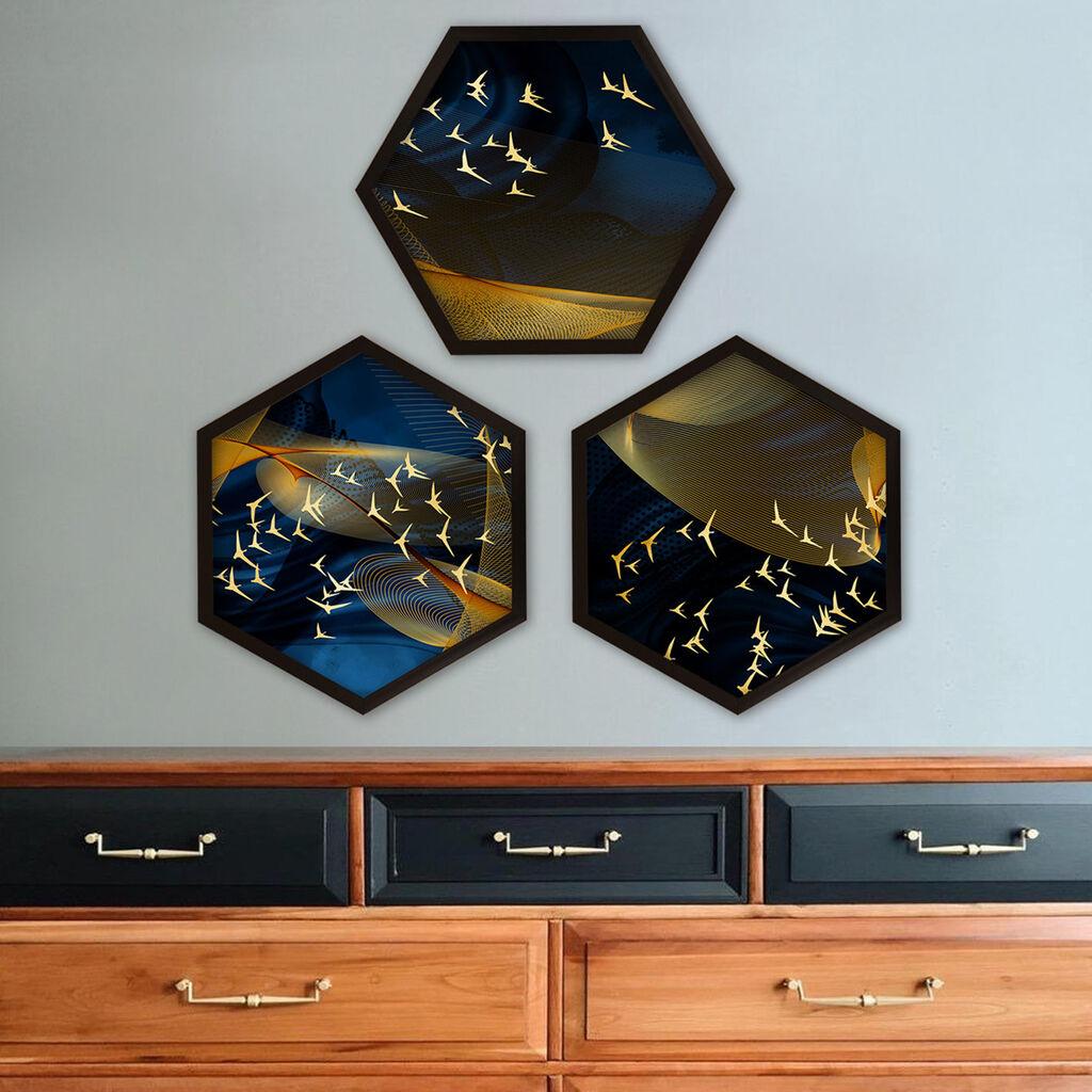 Wallity врамена слика 6GEN4568799, 35x35 см, 3 дела