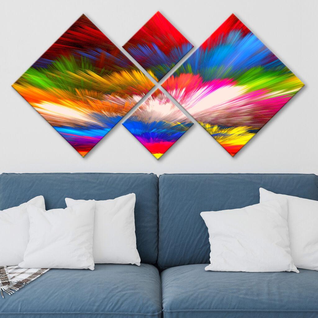 Слика Wallity 4MDF123917302, 60x115 см, 4 дела