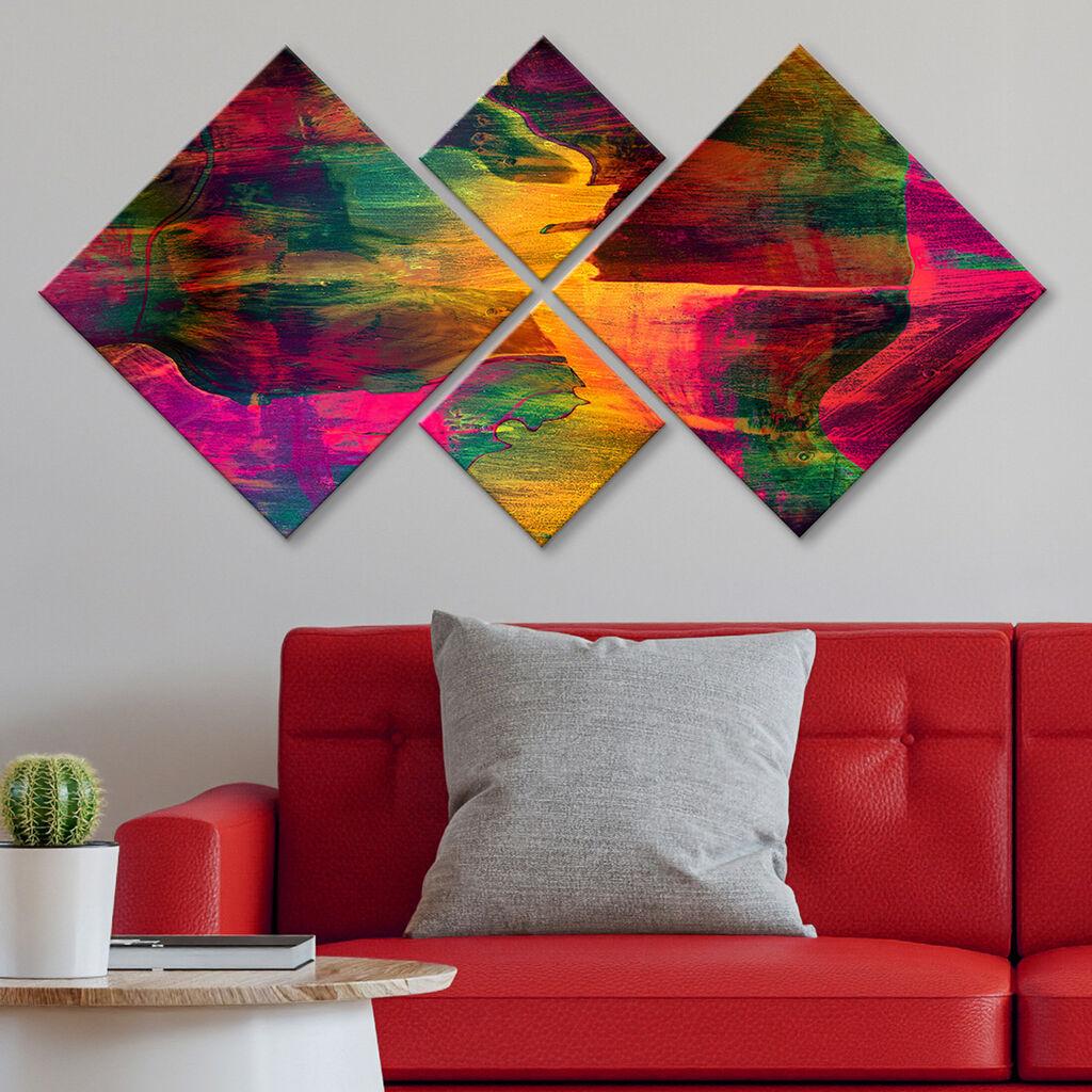 Слика Wallity 4MDF11661780, 60x115 см, 4 дела