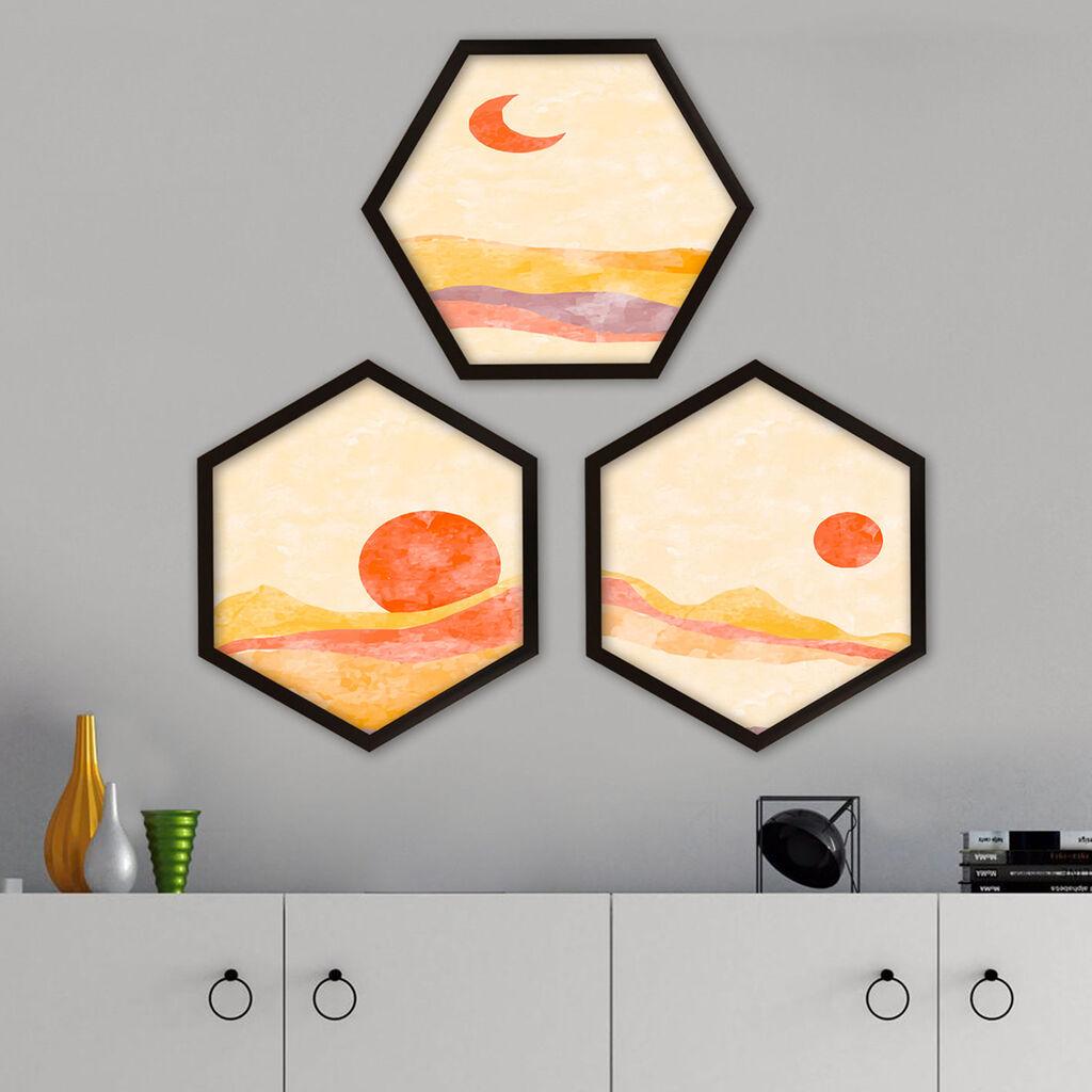 Wallity врамена слика 6GEN5144671, 35x35 см, 3 дела