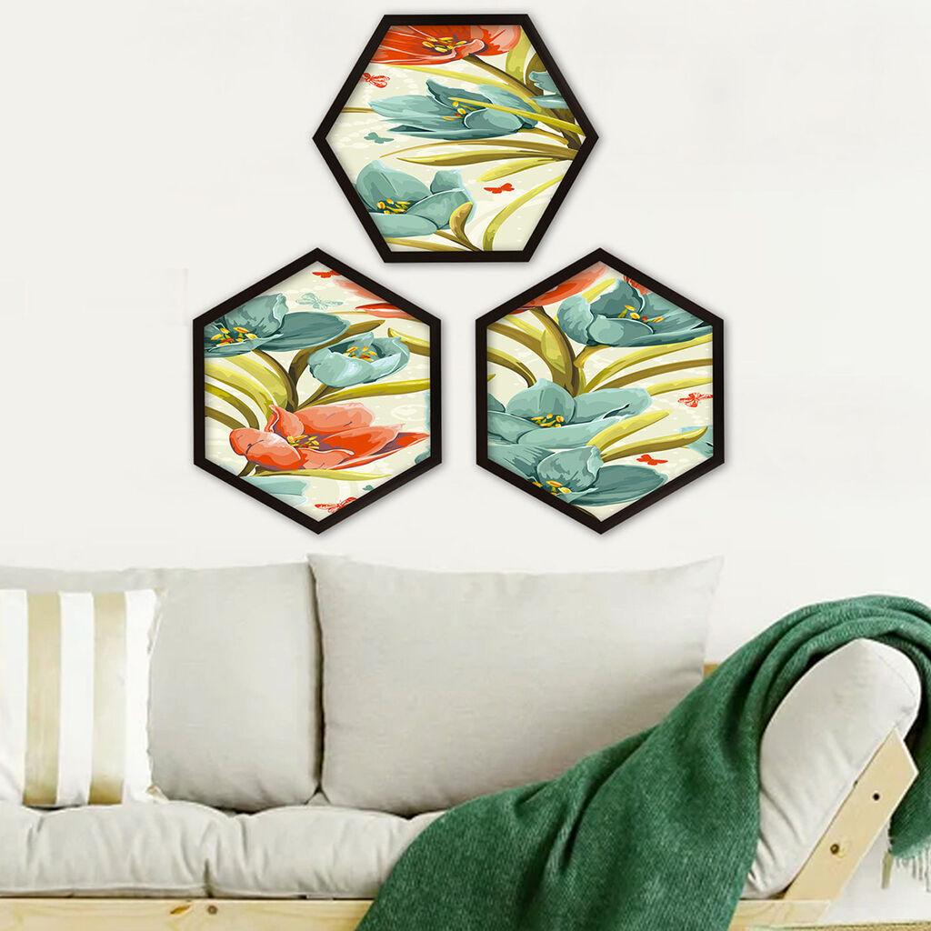 Wallity врамена слика 6GEN591749642, 35x35 см, 3 дела