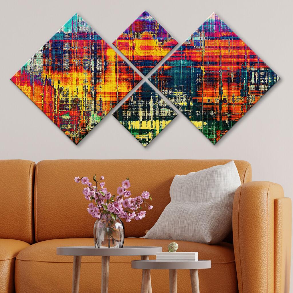 Слика Wallity 4MDF269679014, 60x115 см, 4 дела