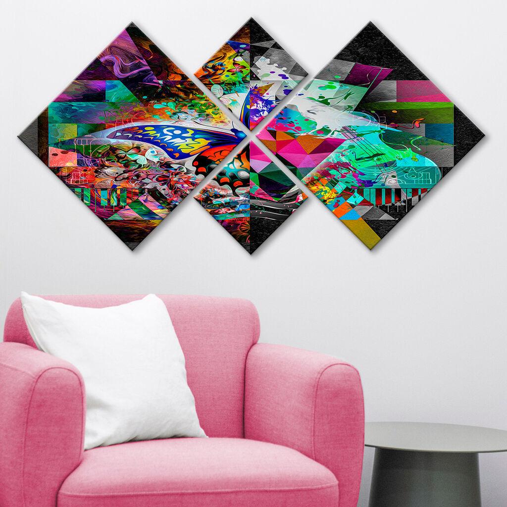 Слика Wallity 4MDF86755856, 60x115 см, 4 дела