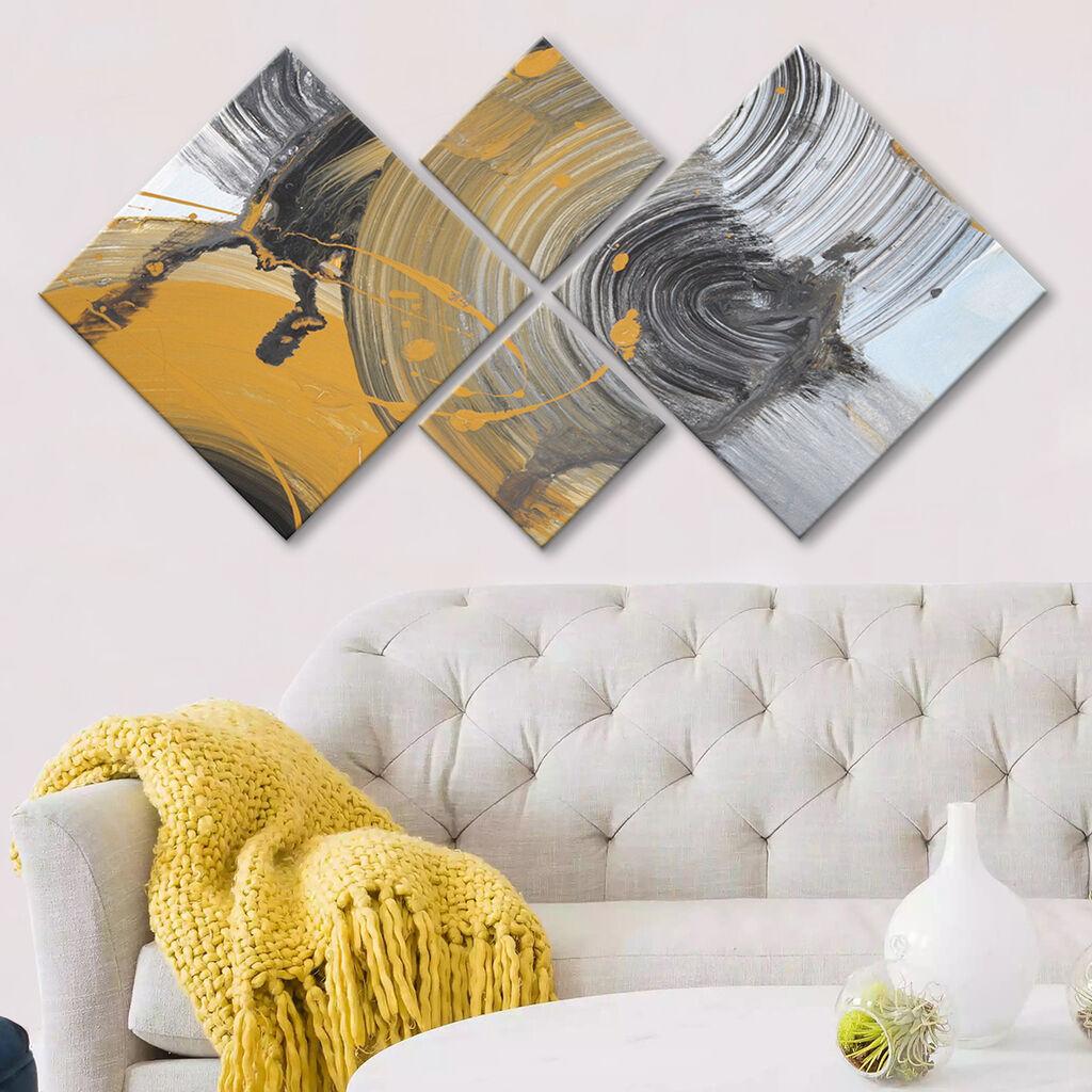 Слика Wallity 4MDF1542969770, 60x115 см, 4 дела