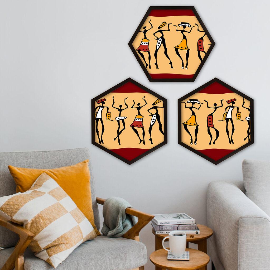 Wallity врамена слика 6GEN1958356641, 35x35 см, 3 дела