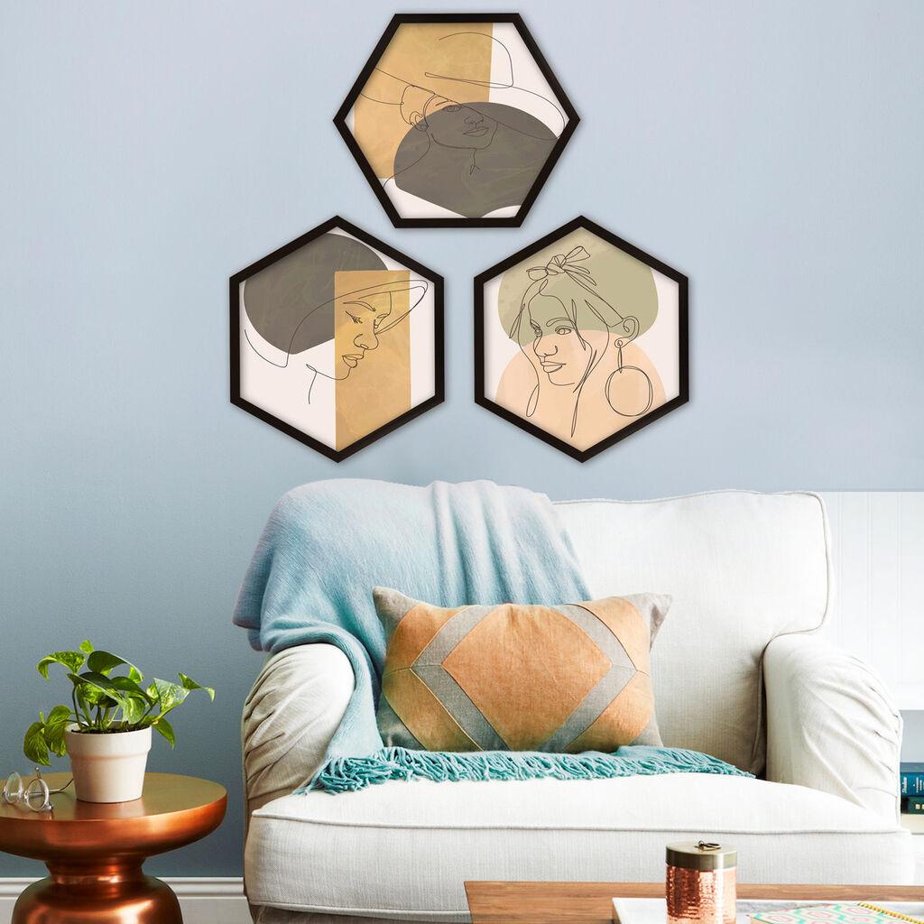 Wallity врамена слика 6GEN36, 35x35 см, 3 дела