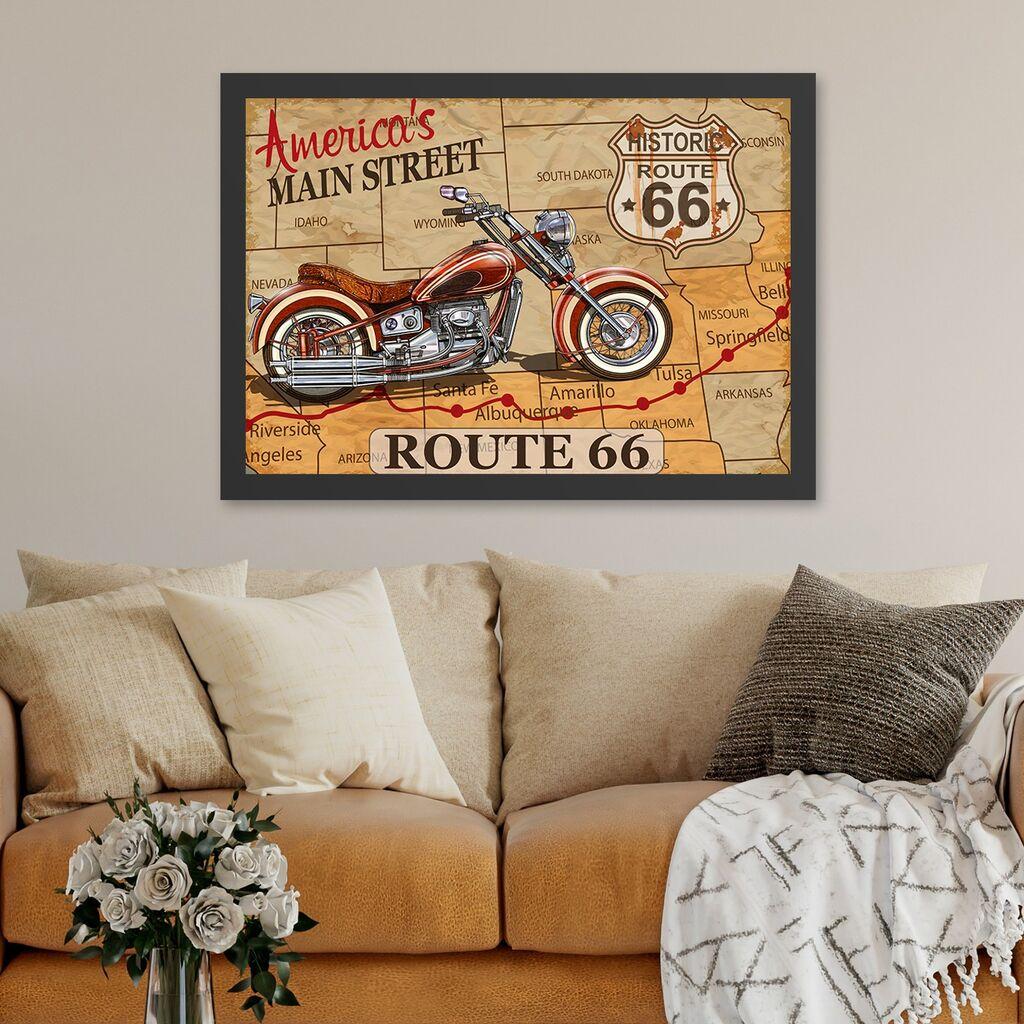 Слика во рамка Wallity Route 66, 55x75 см