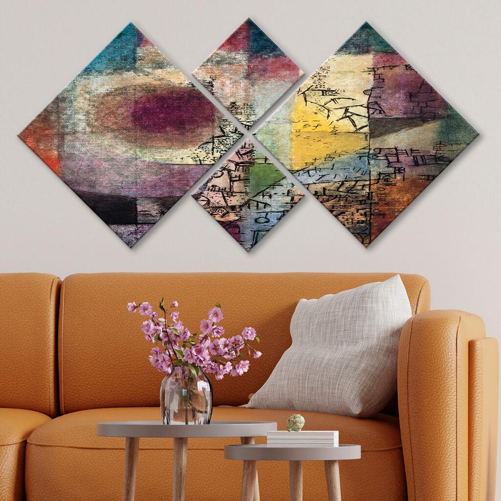 Слика Wallity 4MDF3586209, 60x115 см, 4 дела