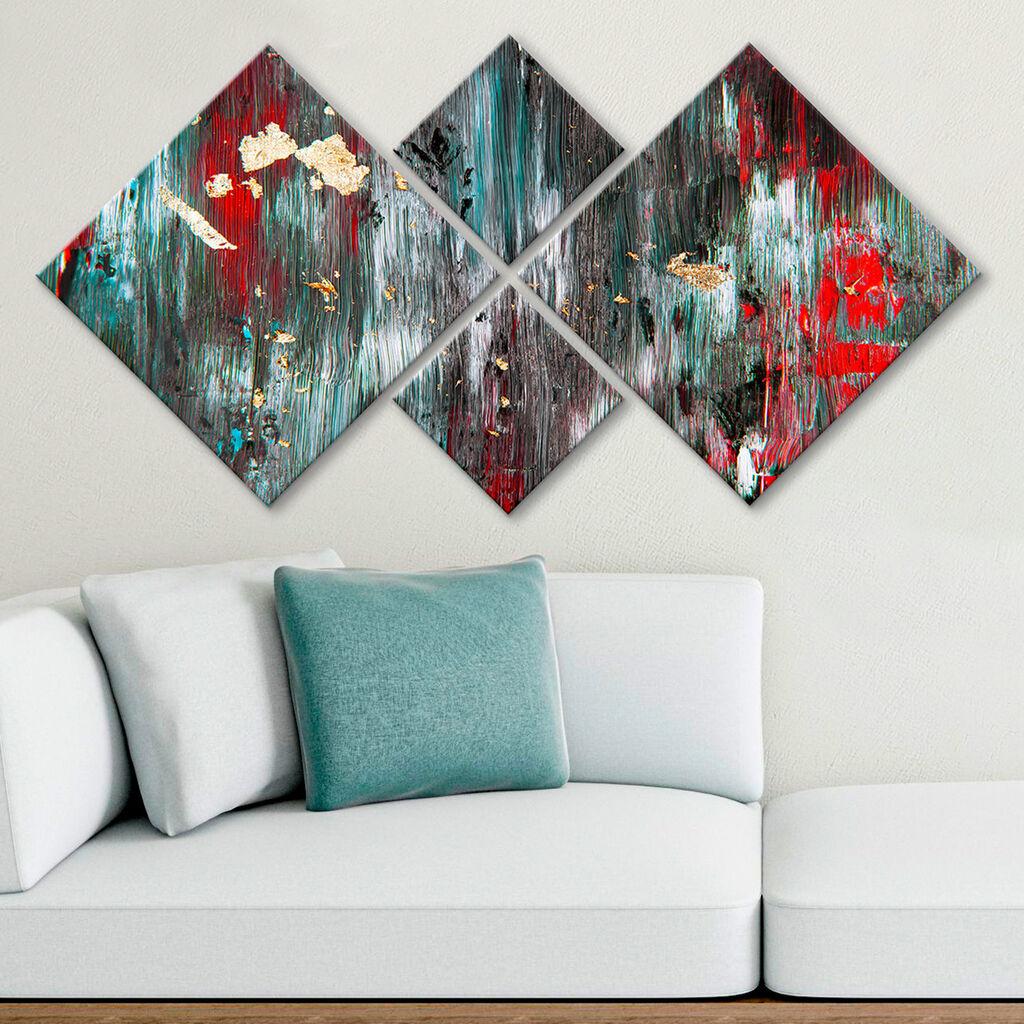 Слика Wallity 4MDF3418039, 60x115 см, 4 дела