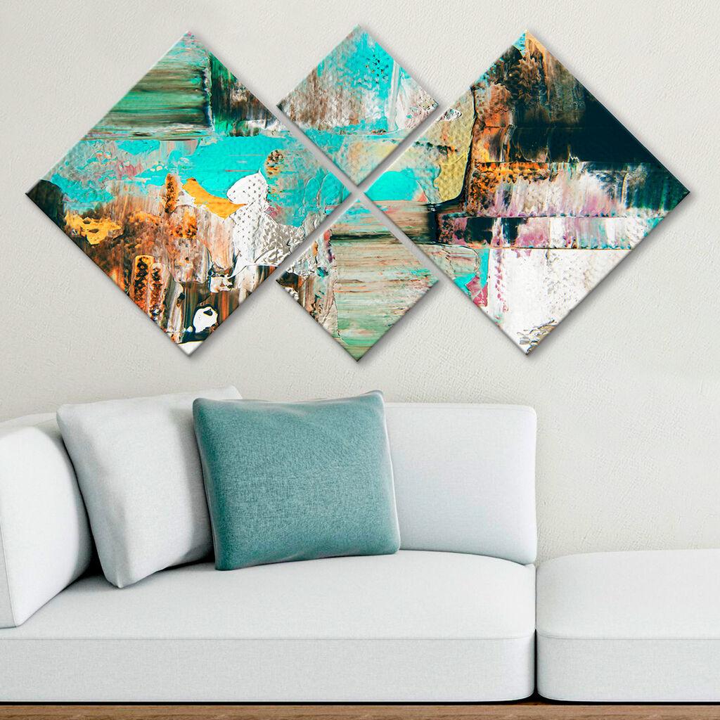 Слика Wallity 4MDF3815284, 60x115 см, 4 дела