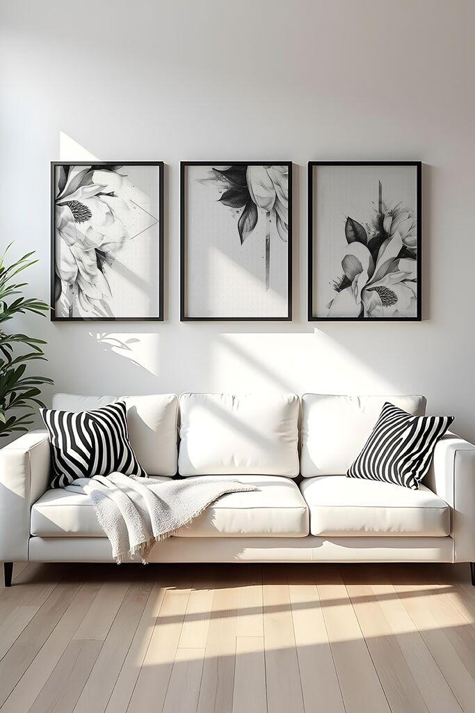 Слика во рамка Wallity Huhu479S, 20x30 см, 3 дела