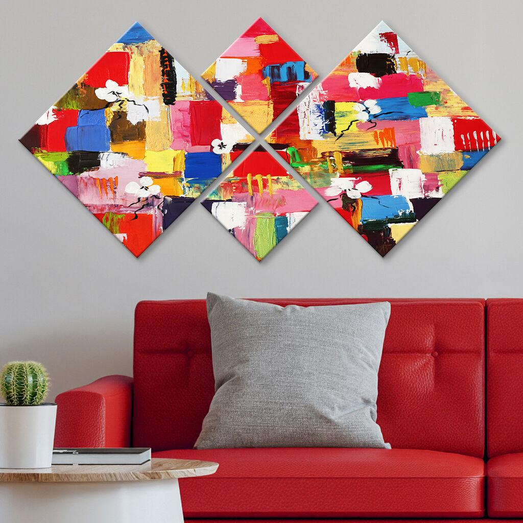 Слика Wallity 4MDF2956111, 60x115 см, 4 дела