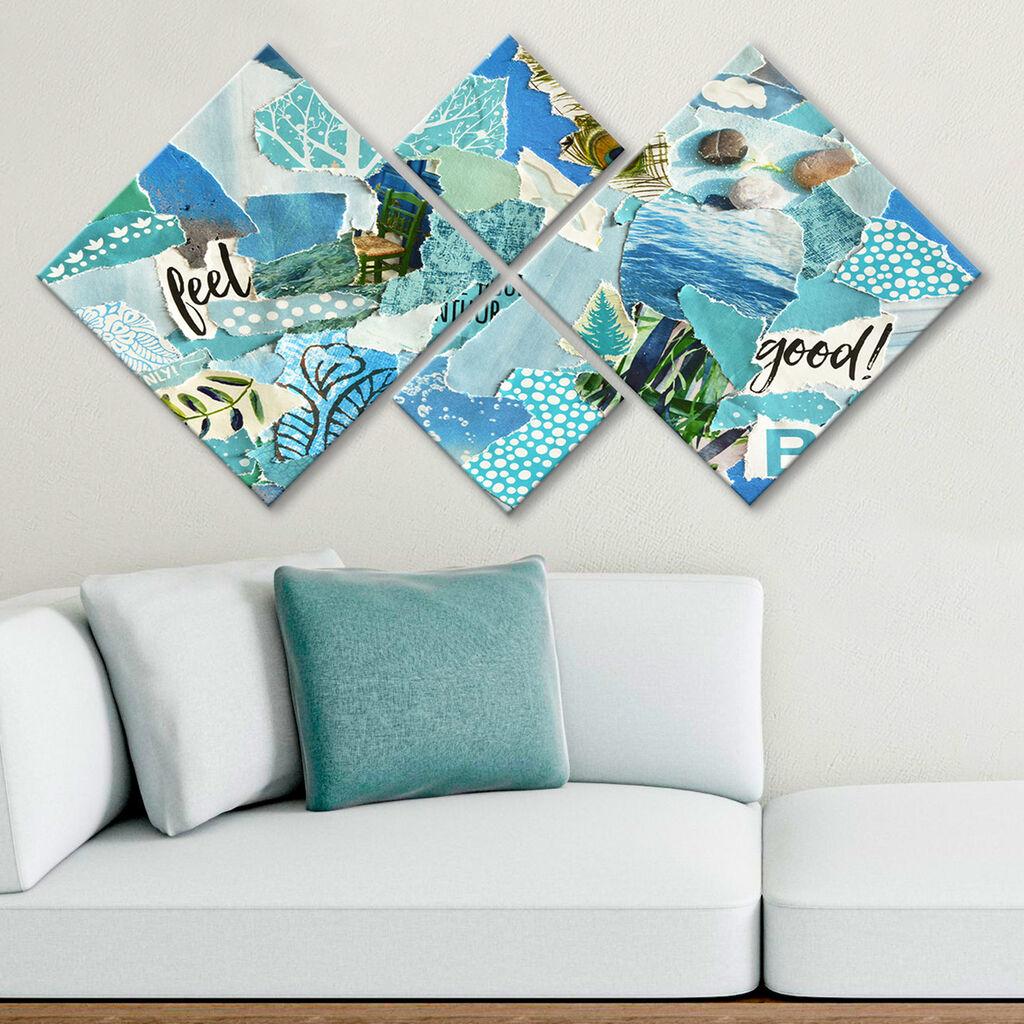 Слика Wallity 4MDF556562842, 60x115 см, 4 дела