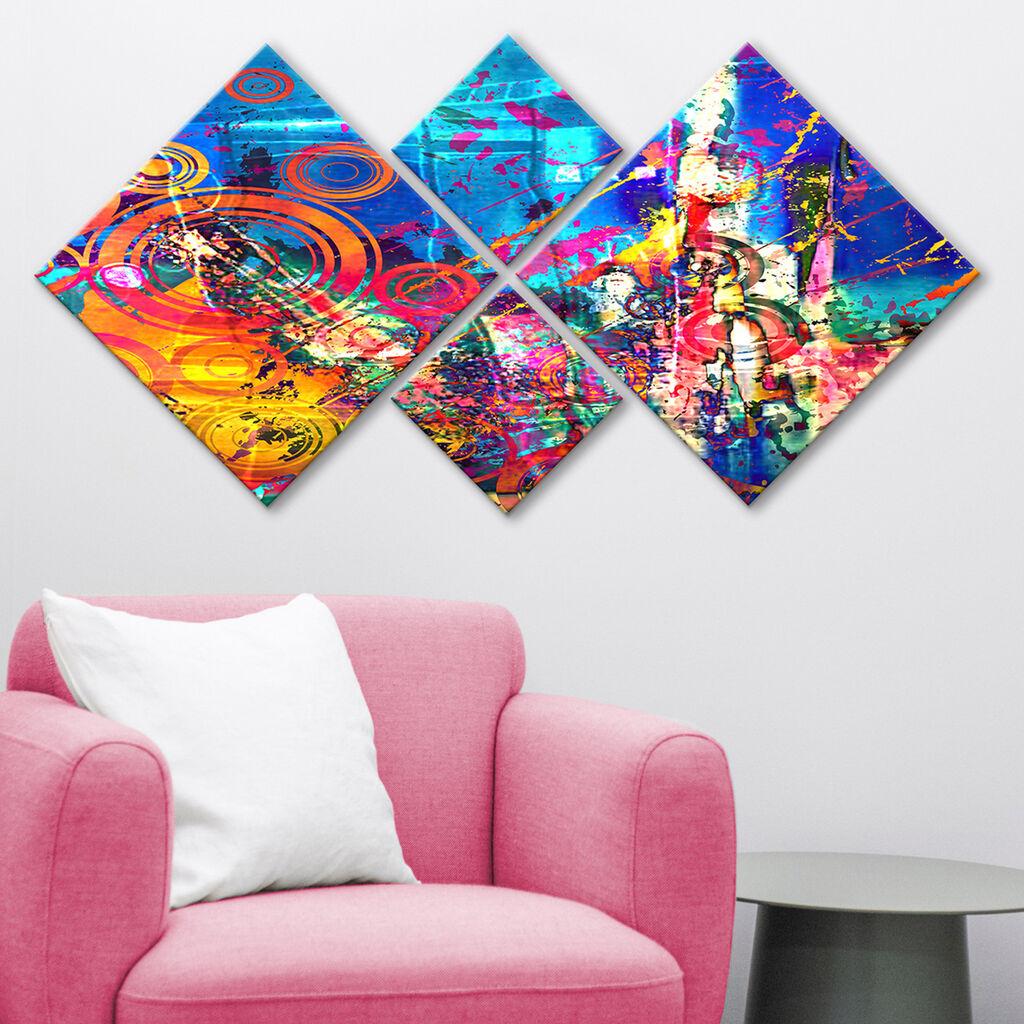 Слика Wallity 4MDF16007432015, 60x115 см, 4 дела