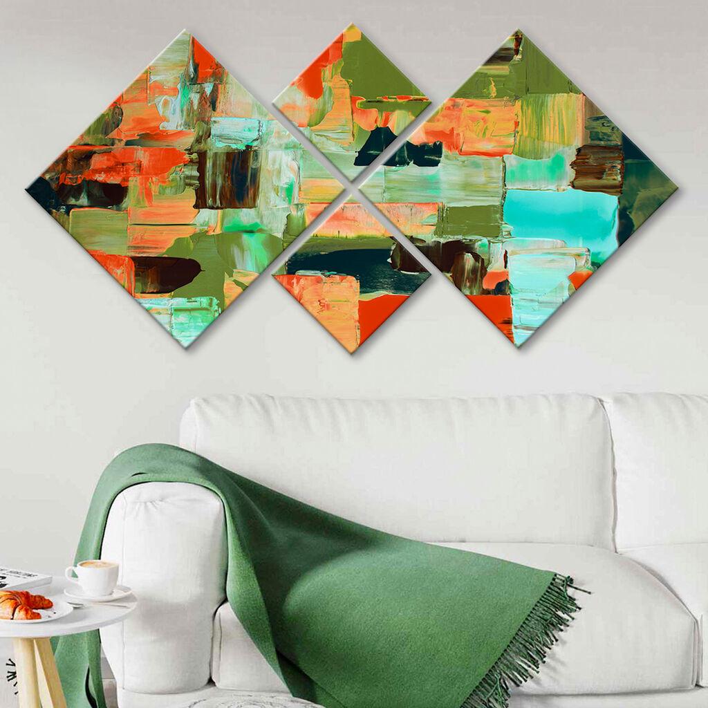 Слика Wallity 4MDF3418090, 60x115 см, 4 дела