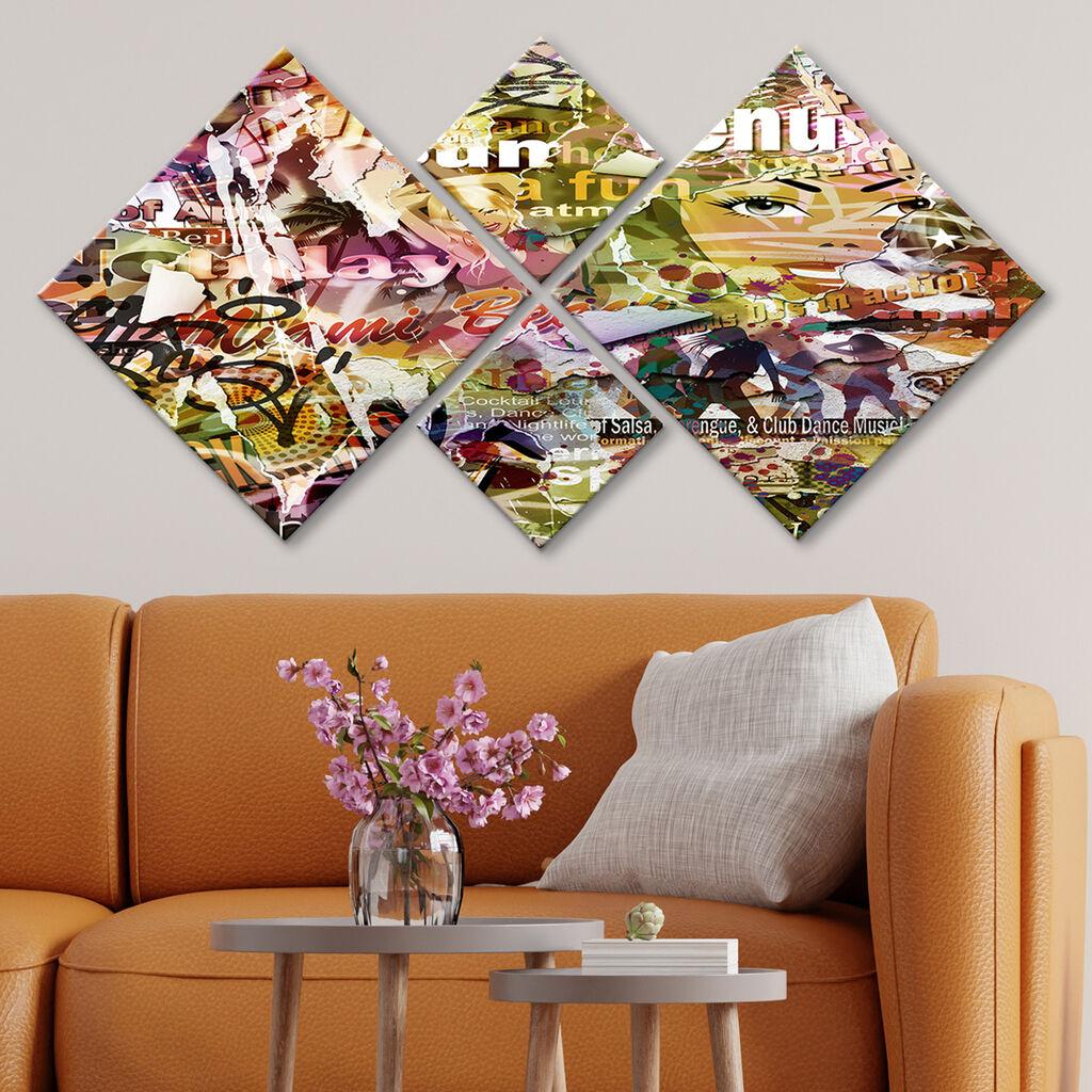 Слика Wallity 4MDF2812607, 60x115 см, 4 дела