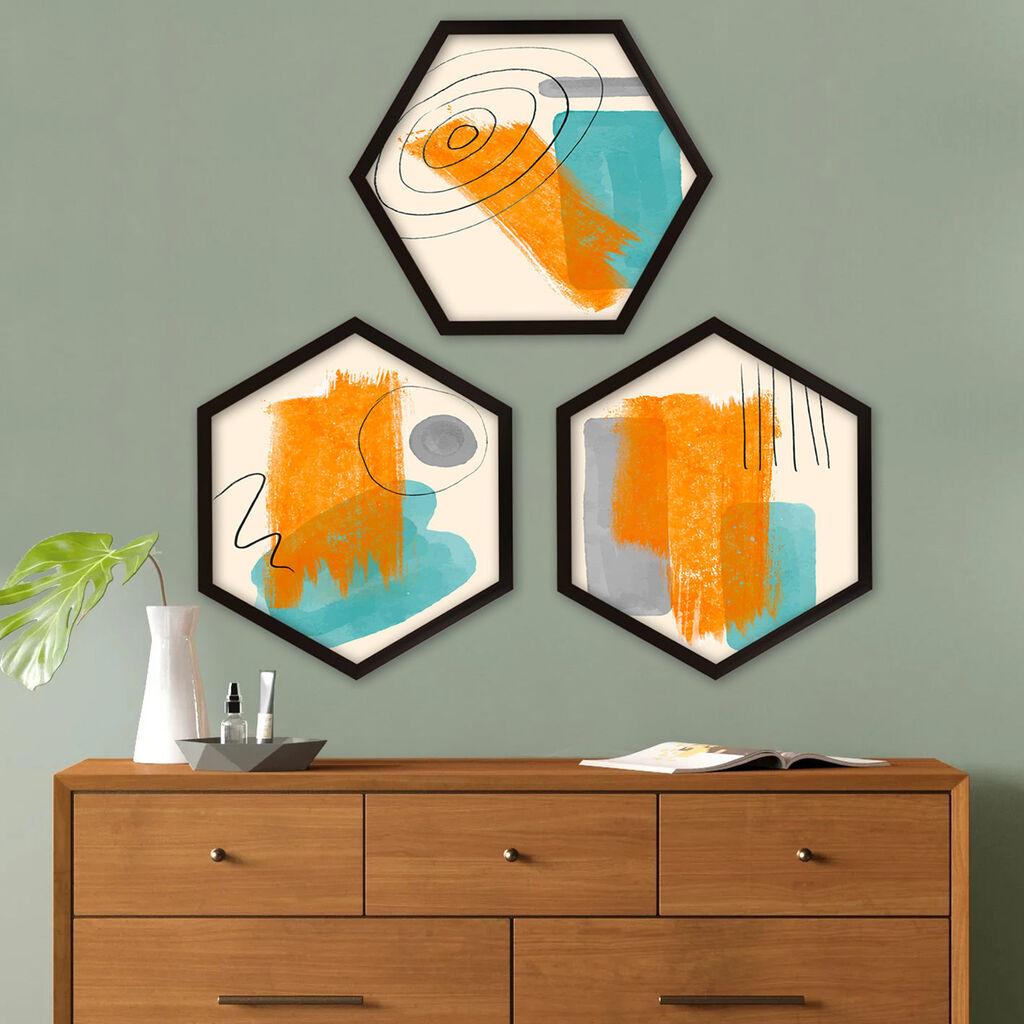 Wallity врамена слика 6GEN4241911, 35x35 см, 3 дела