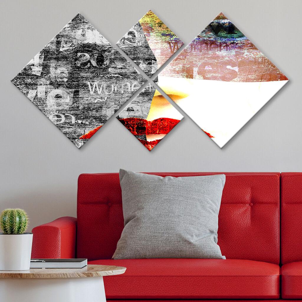 Слика Wallity 4MDF1530333083, 60x115 см, 4 дела