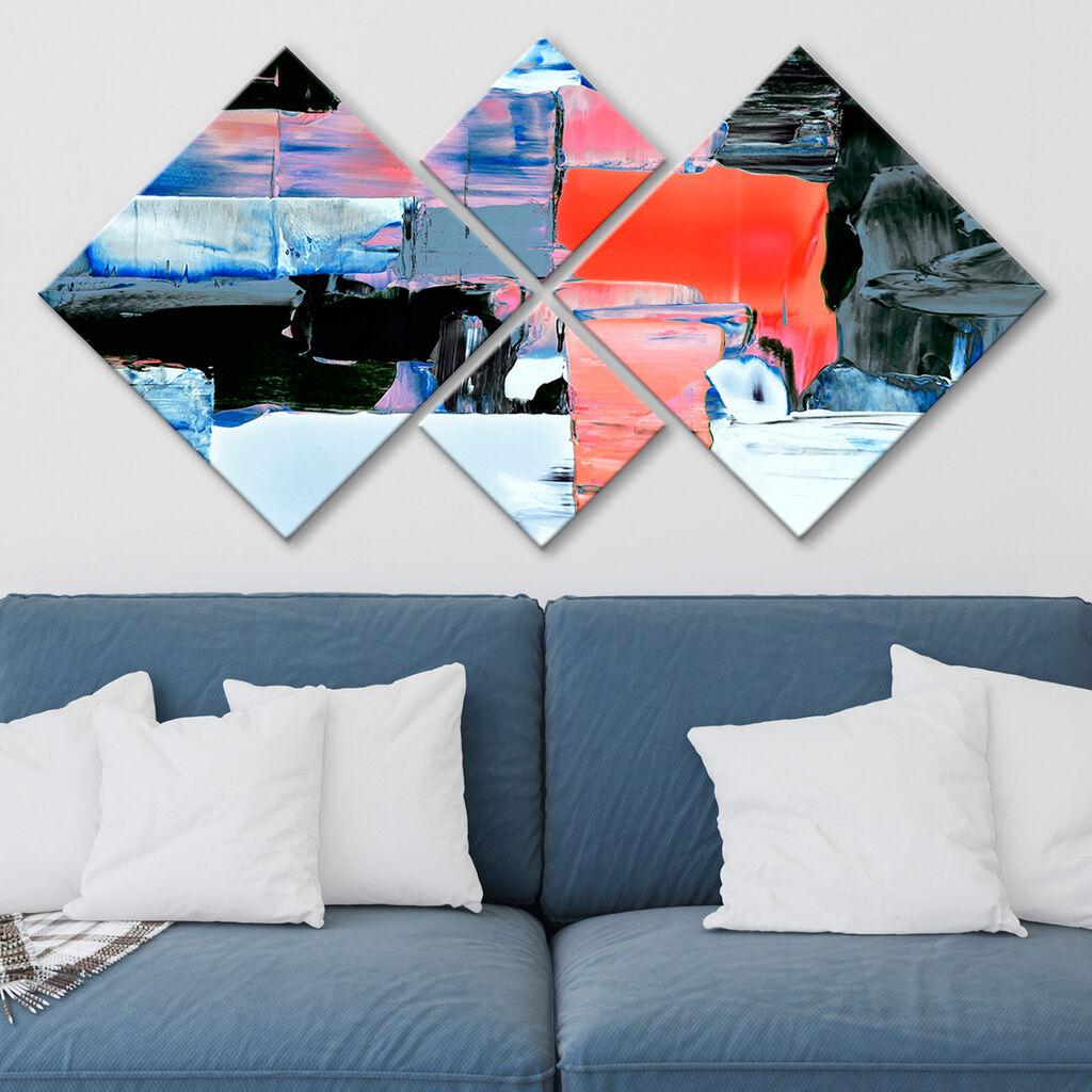 Слика Wallity 4MDF3809301, 60x115 см, 4 дела