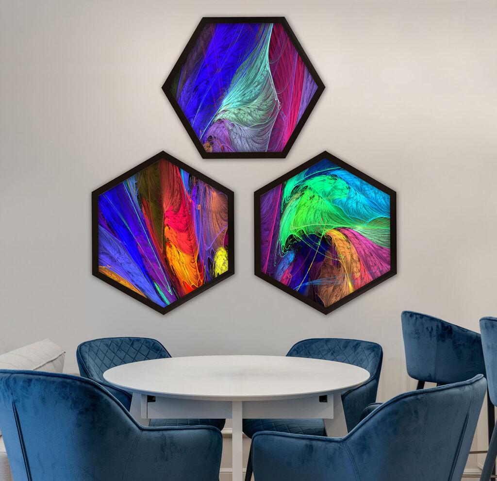 Слика во рамка Wallity 6GEN376925791, 35x35 см, 3 дела