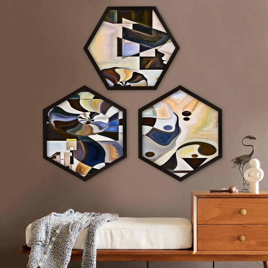 Wallity врамена слика 6GEN1275497500, 35x35 см, 3 дела