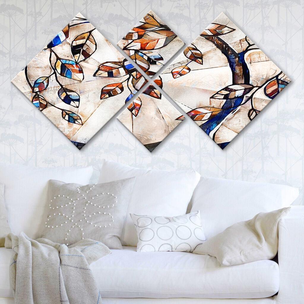 Слика Wallity 4MDF670936204, 60x115 см, 4 дела