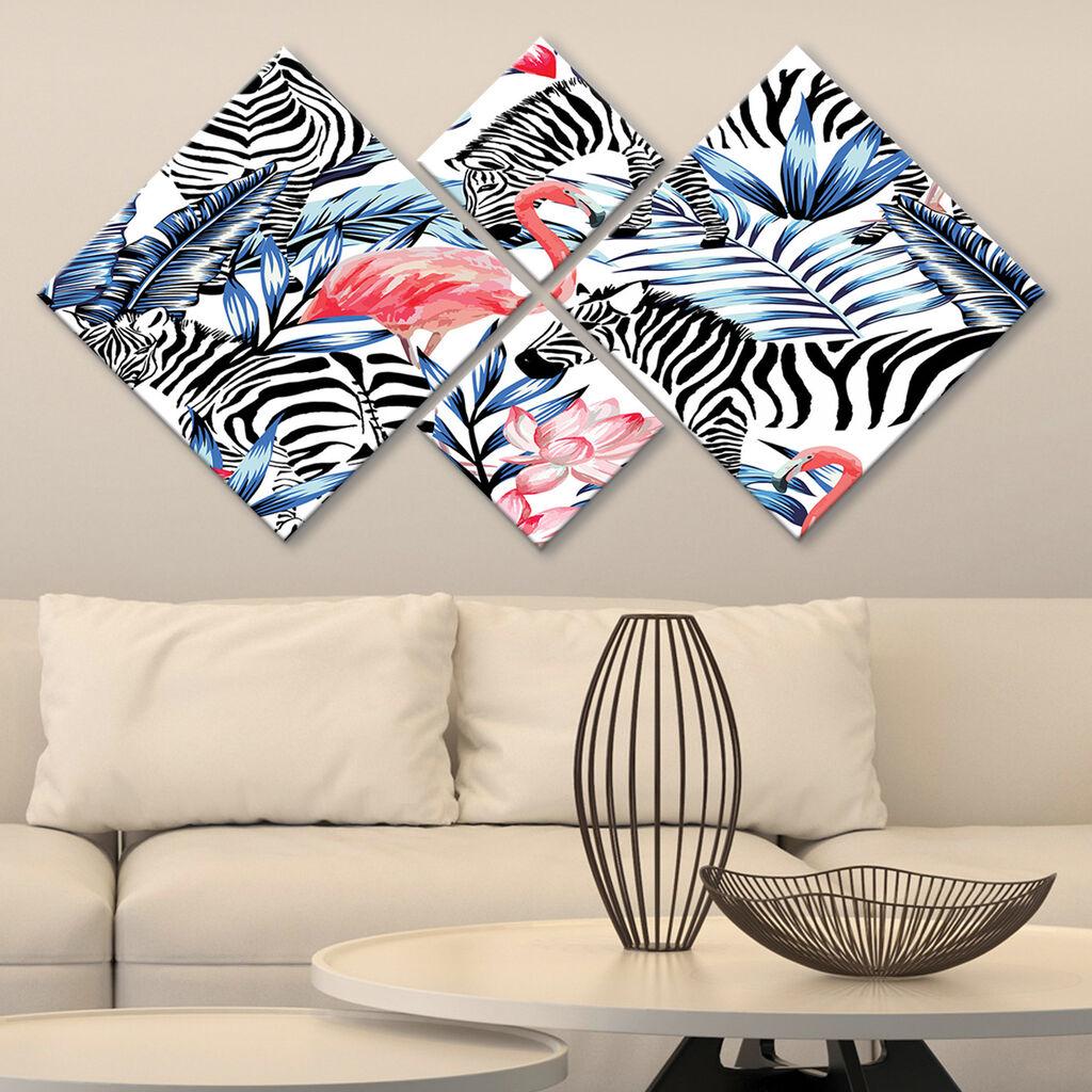 Слика Wallity 4MDF265044782, 60x115 см, 4 дела