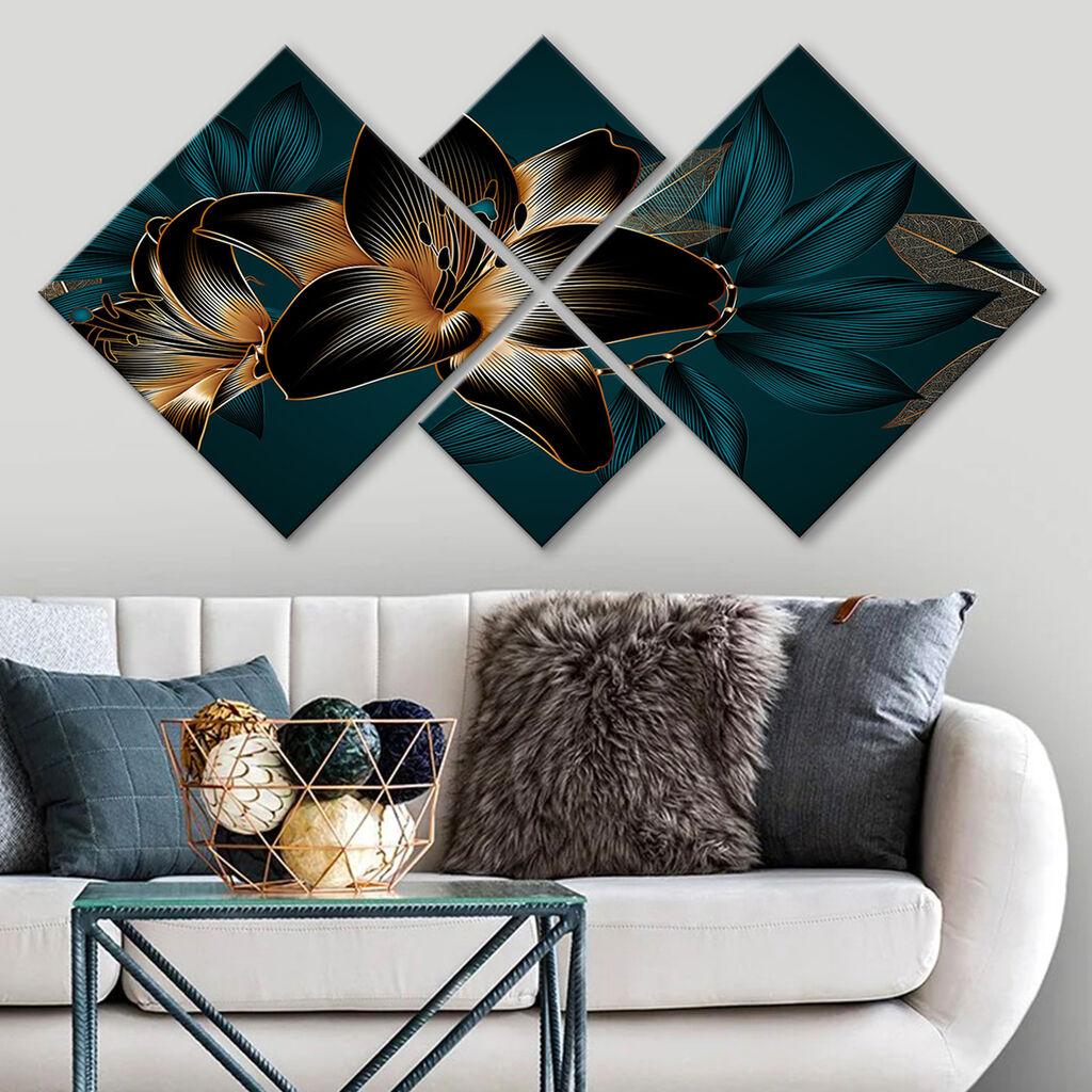 Слика Wallity 4MDF1814904113, 60x115 см, 4 дела