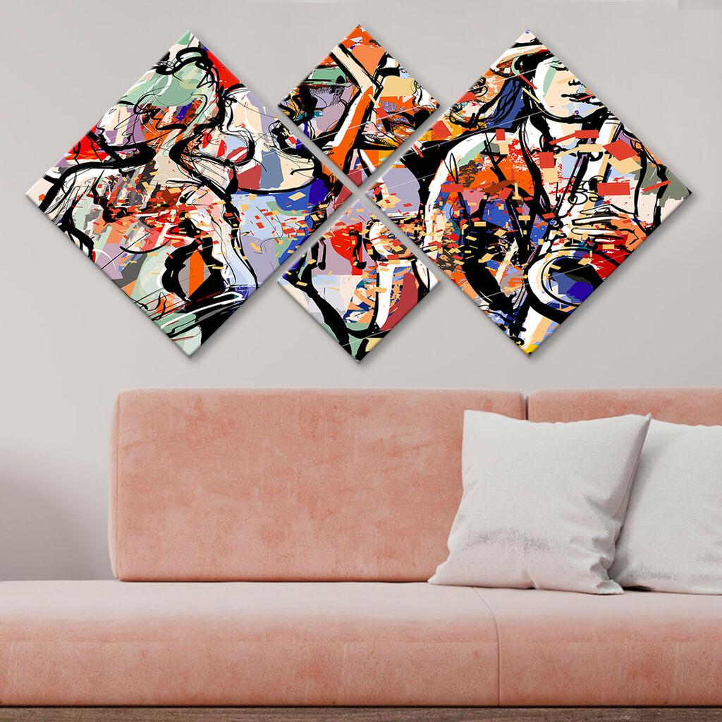 Слика Wallity 4MDF1720847380, 60x115 см, 4 дела