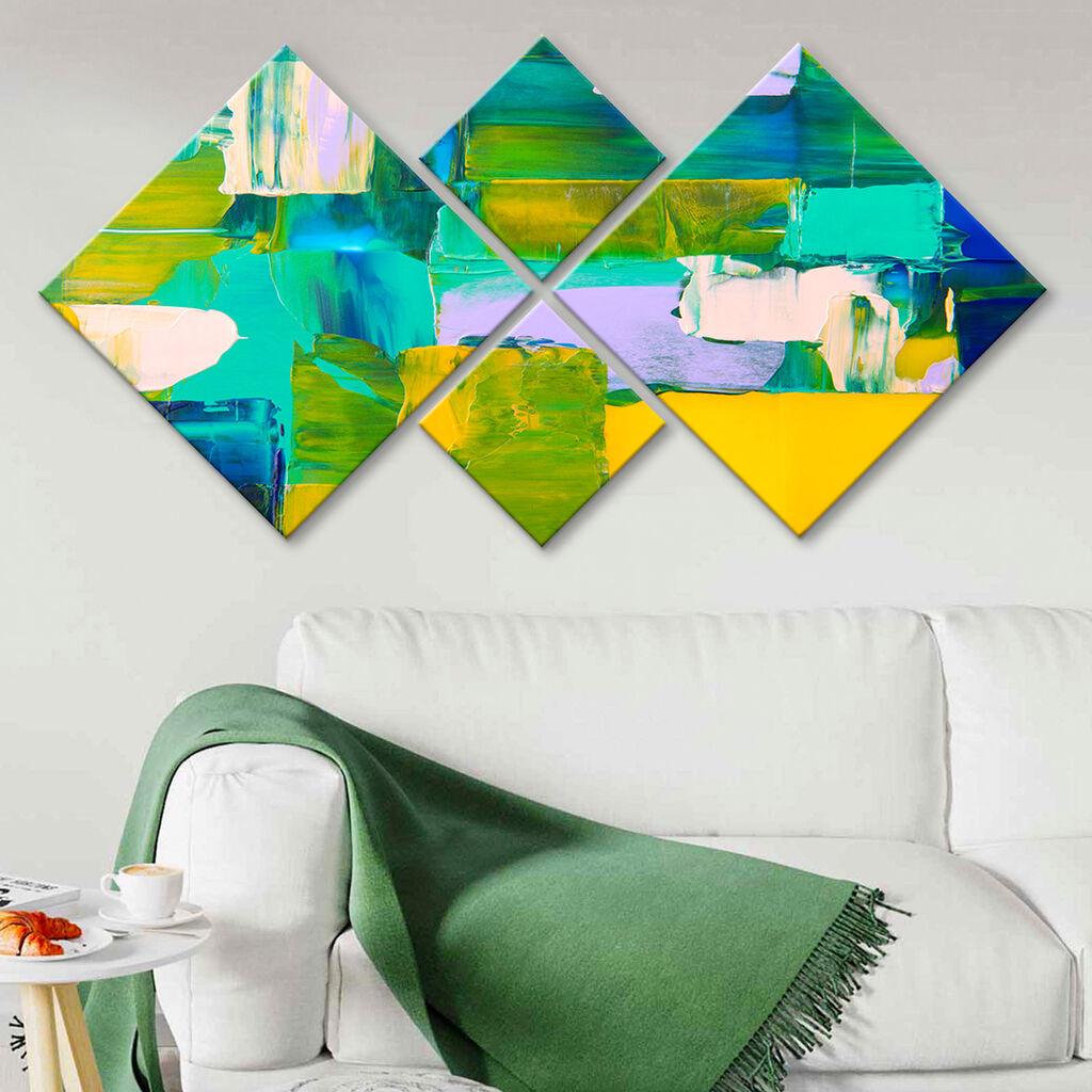 Слика Wallity 4MDF3418093, 60x115 см, 4 дела